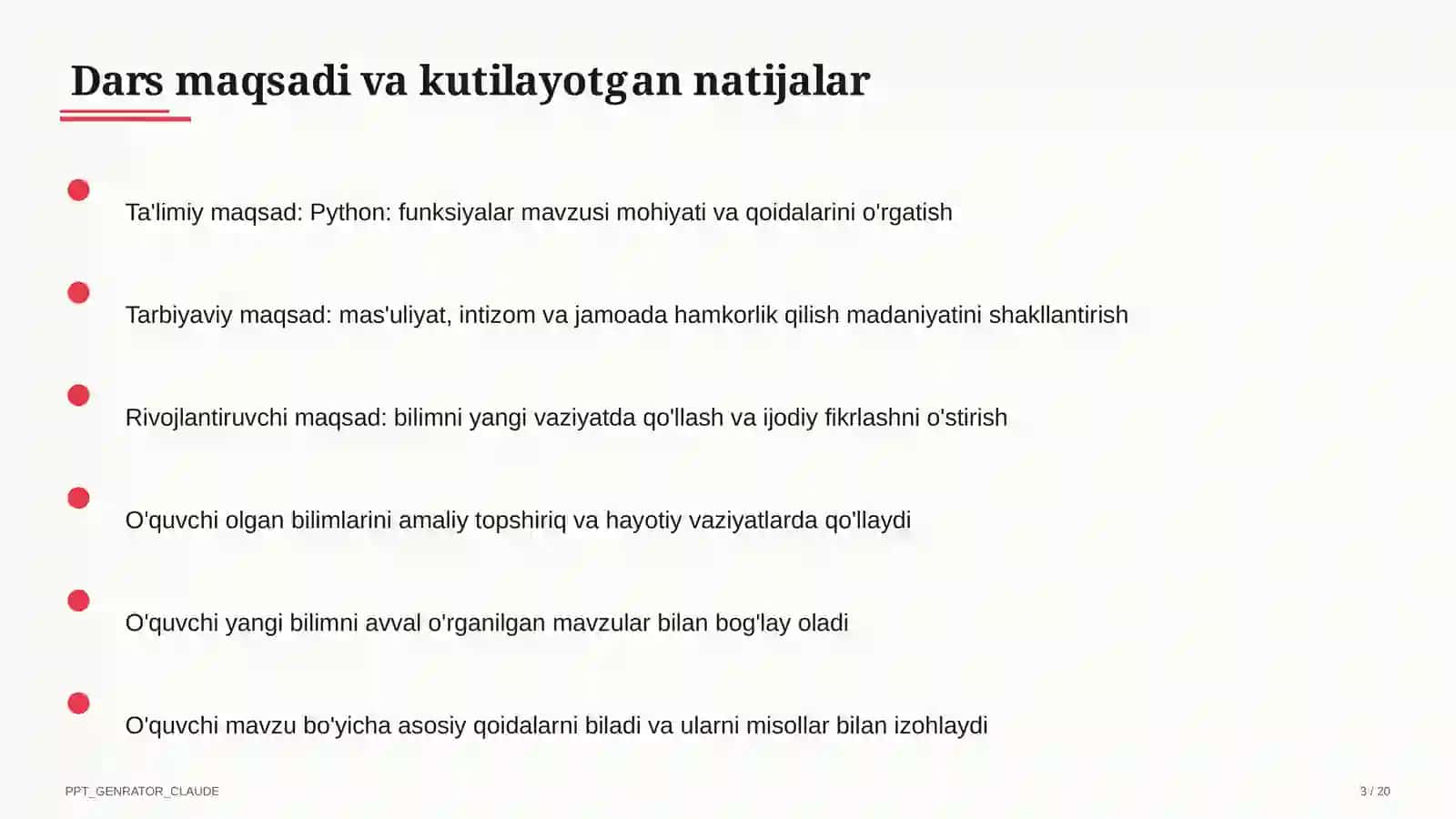 Python: funksiyalar (9-sinf) 3