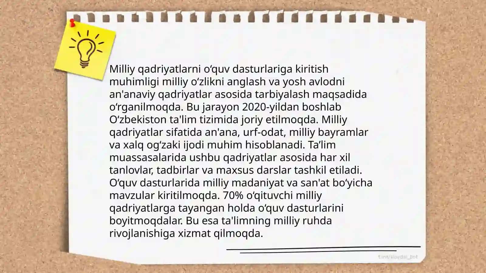 Umumiy o‘rta ta’lim maktablarida milliy tarbiyani amalga oshirish imkoniyatlari 3