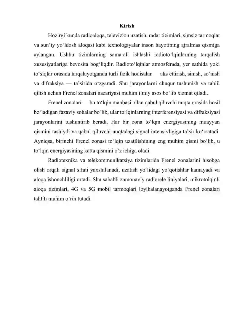 Frenel zonalarini, ularni hisobga olgan holda radiotoʻlqinlarining tarqalishi 3