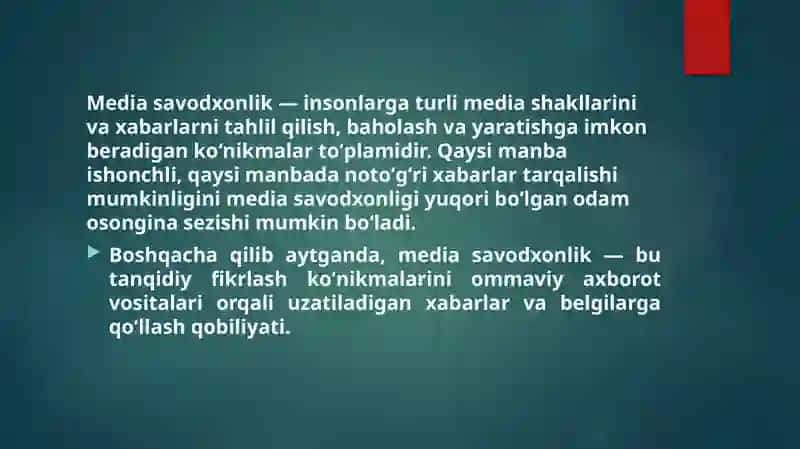 Media savodxonlik 3