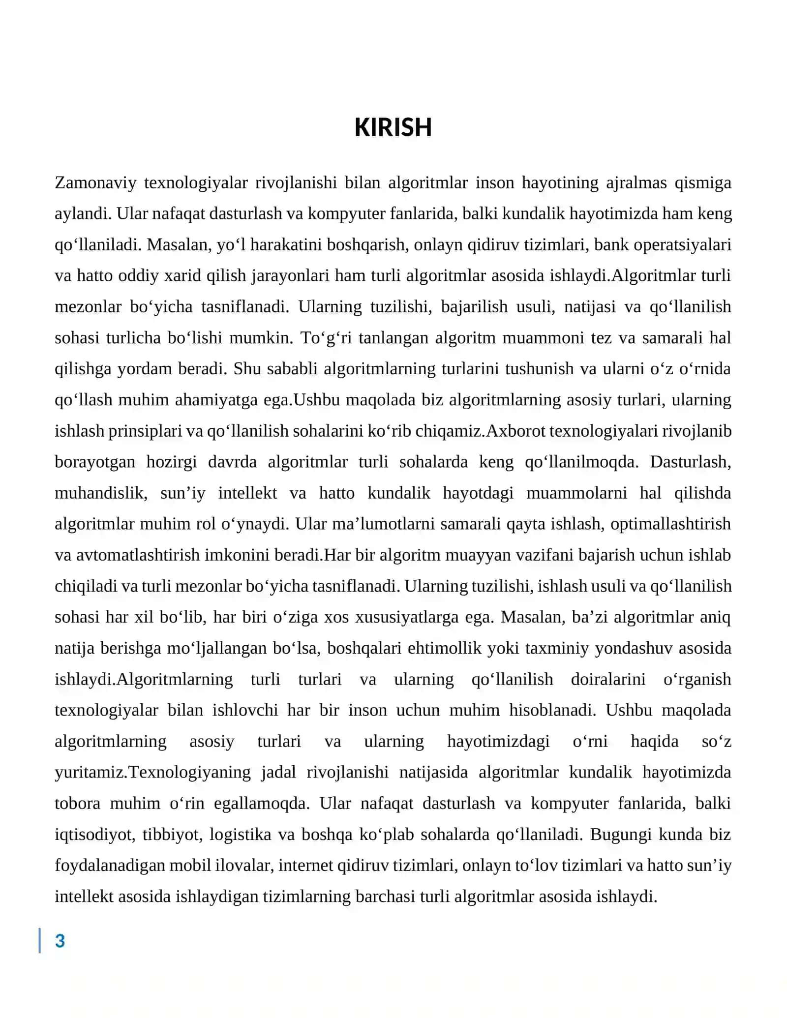 Algoritim va ularning turlari 3