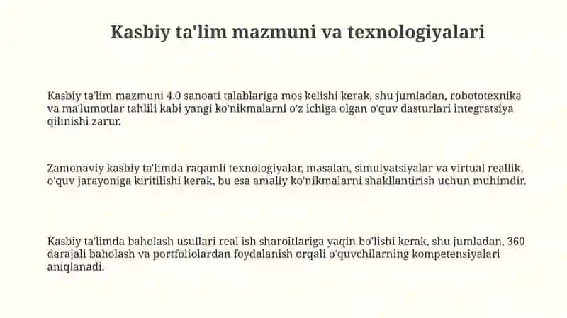Kasbiy ta’lim mazmuni va texnologiyalari 3