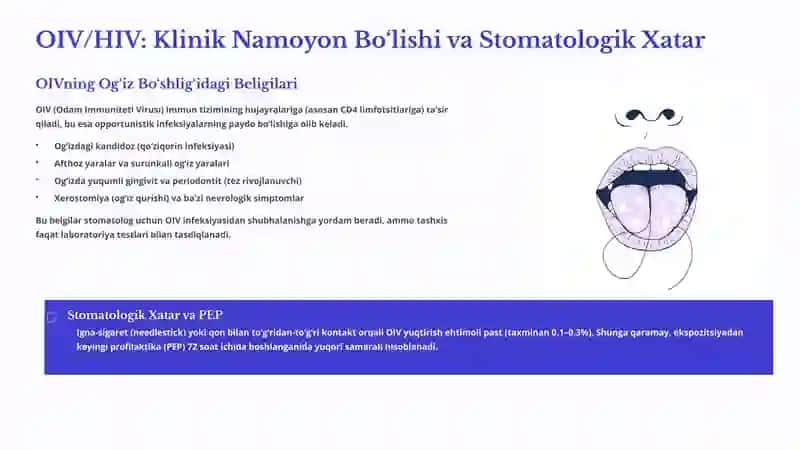 Zamonaviy Stomatologik Amaliyotda OIV (OITS) va Infeksion Gepatit Muammosi 3