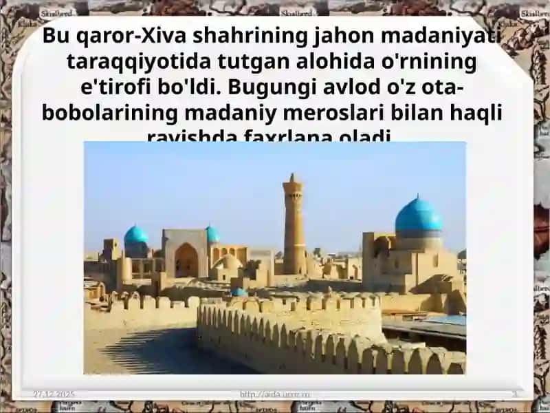 Xivaxonligining iqtisodiy va madaniy hayoti 3