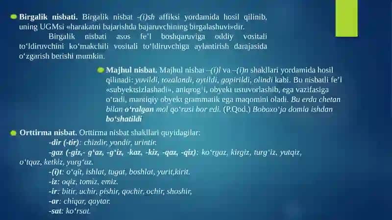 FE’LNING TASNIFLOVCHI KATEGORIYALARI 3