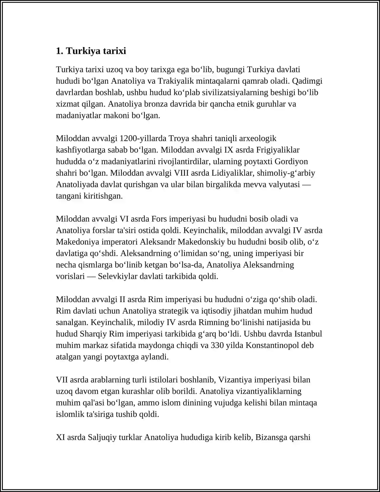 MUSTAQIL ISH: TURKIYA 3