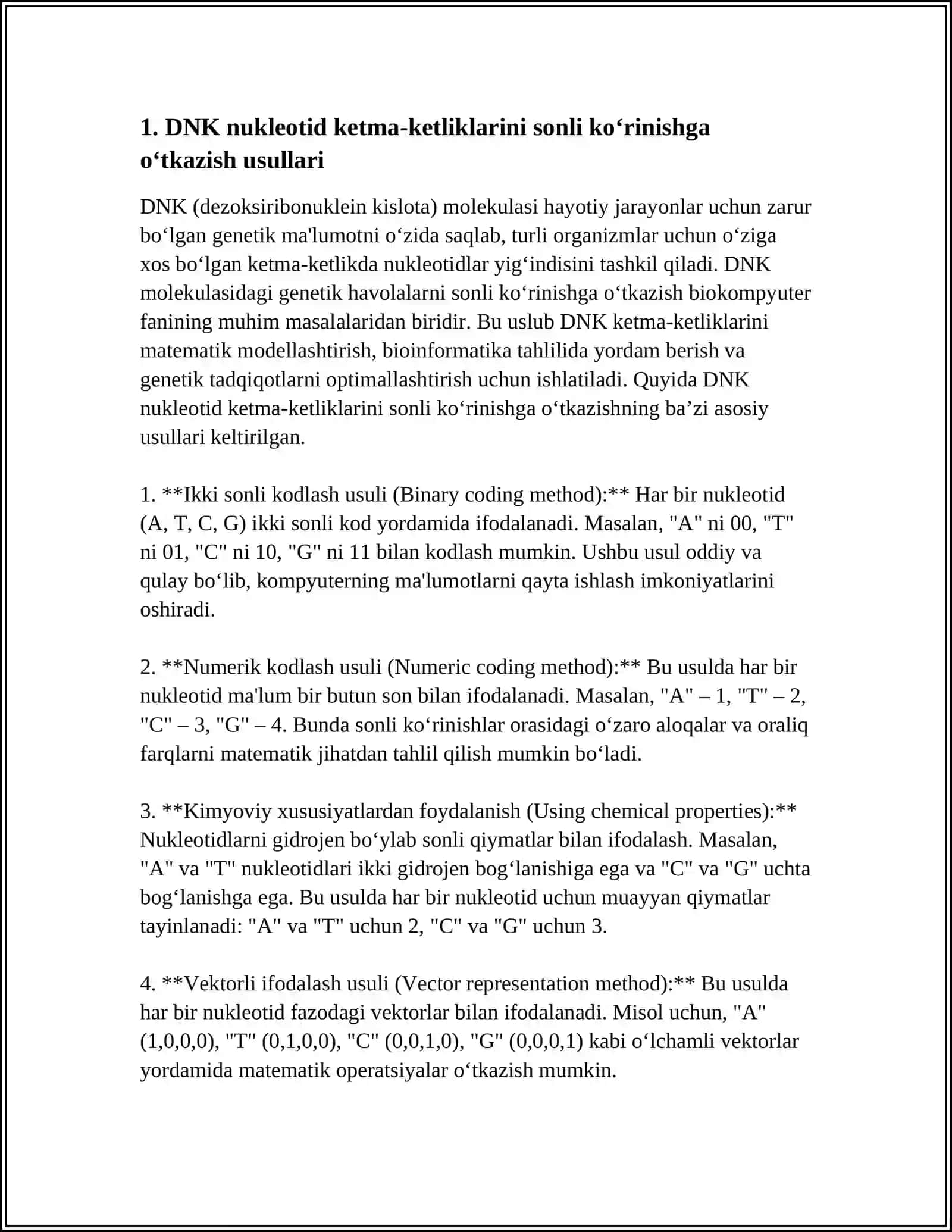 GENETIKADA SONLI KETMA-KETLIKNING TATBIQLARI 3