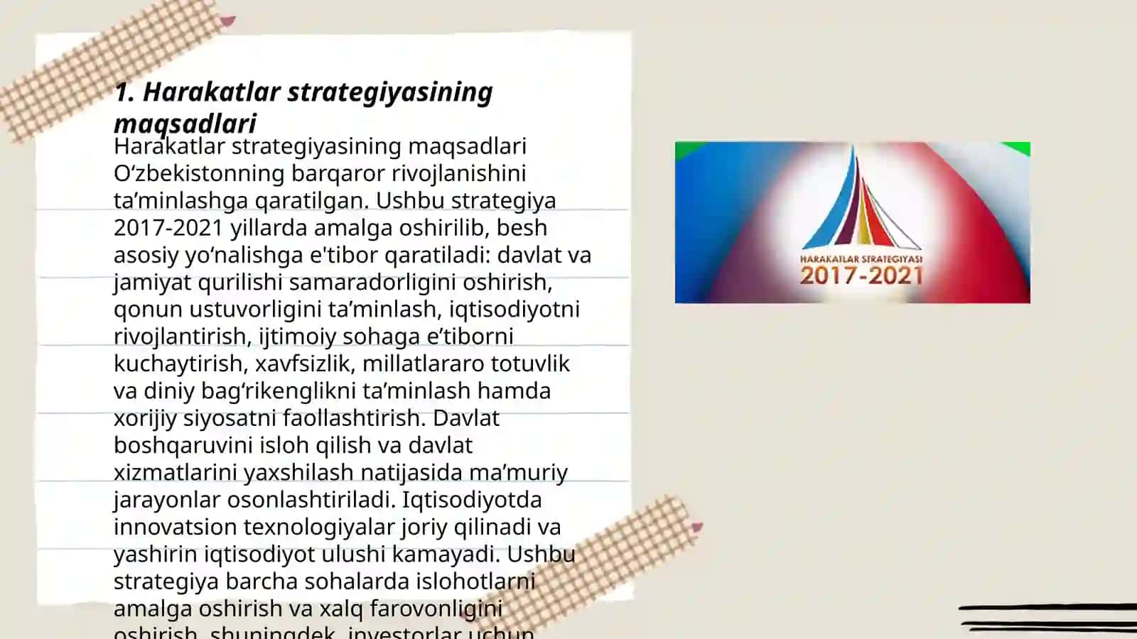 O‘zbekiston Respublikasini Rivojlantirishda Harakatlar Strategiyasining Tutgan O‘rni 3