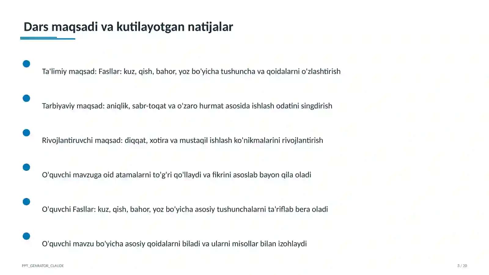 Tabiatshunoslik (1– 4) — ochiq dars uchun 3