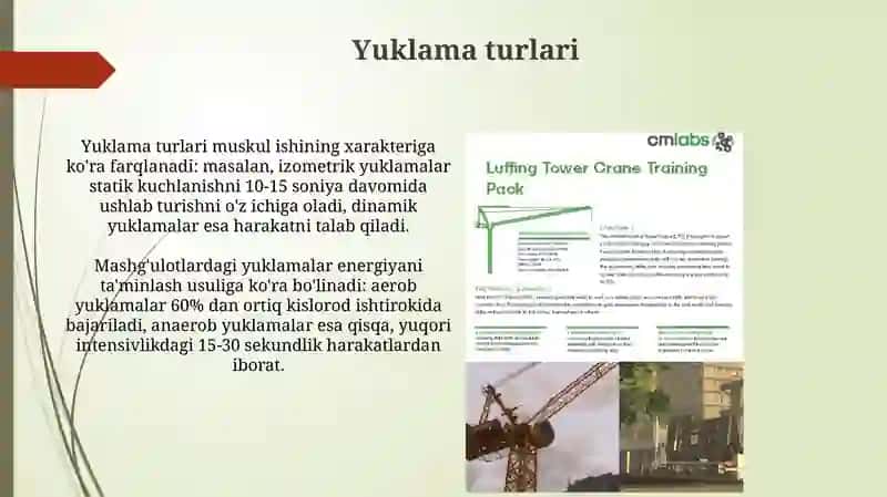Yuklama turlari va xususiyatlari 3