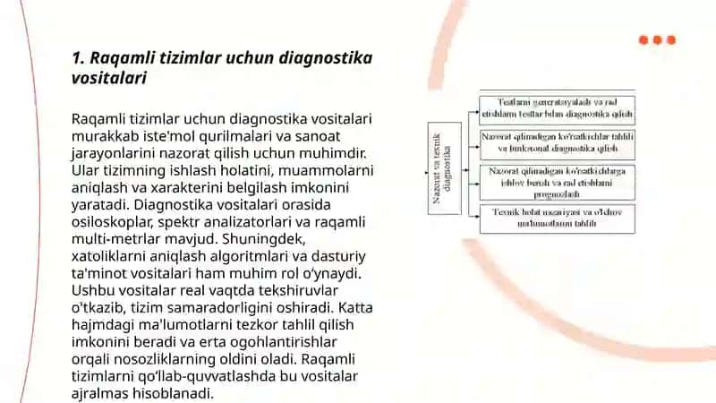 Diagnostika vositalari Raqamli tizimlar uchun 3