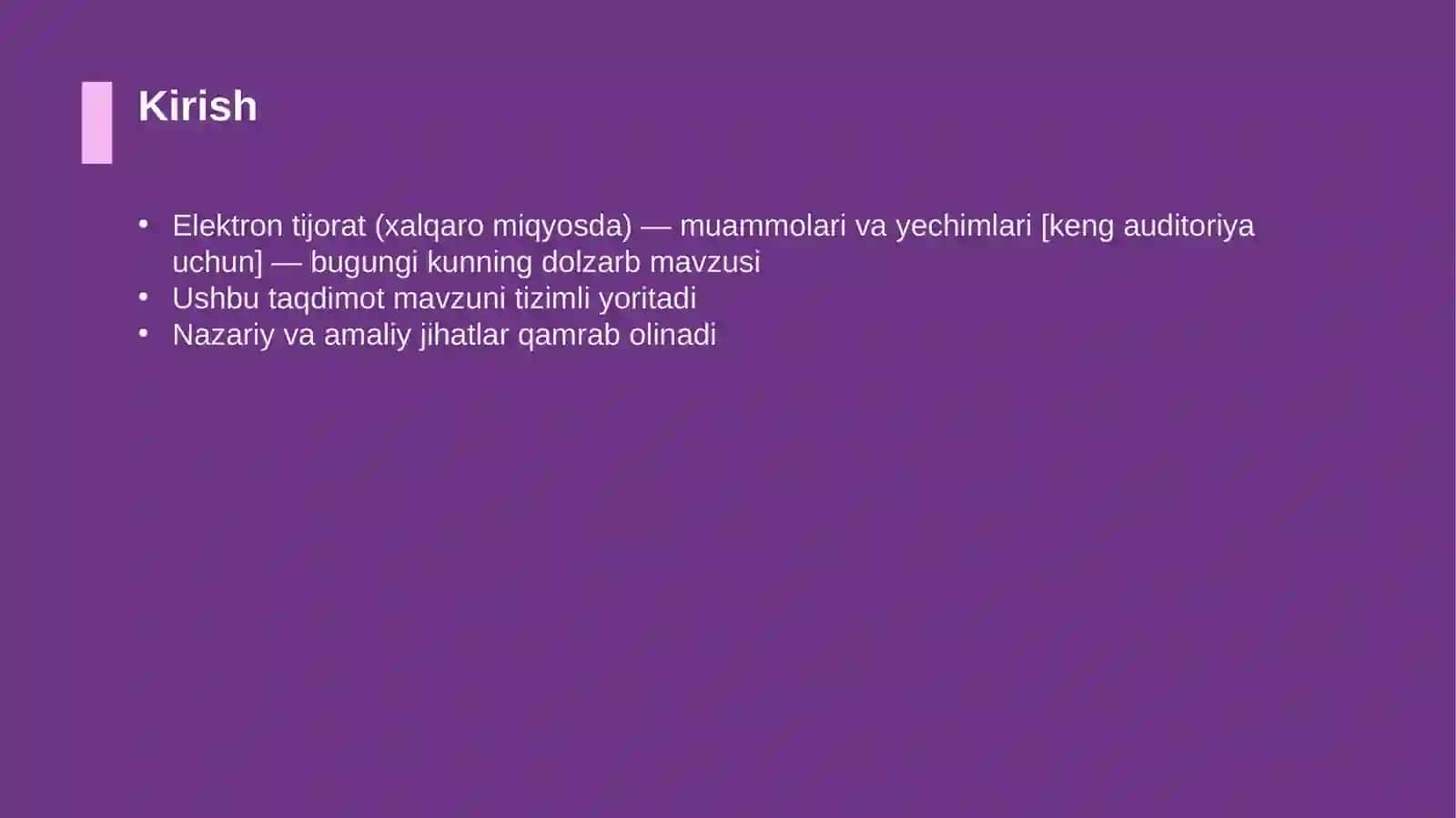 Elektron tijorat (xalqaro miqyosda) — muammolari va yechimlari [keng auditoriya uchun] 3