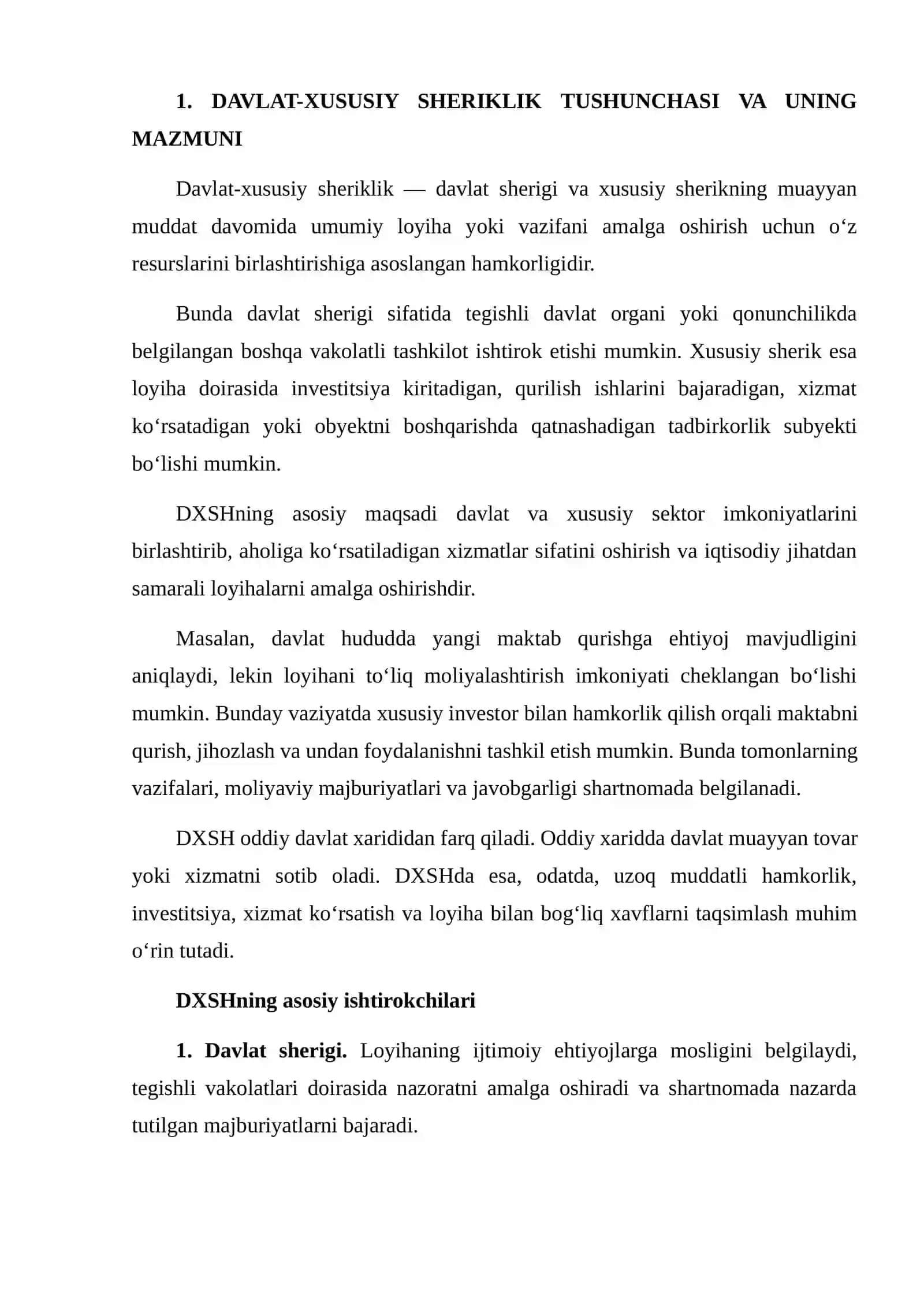 DAVLAT-XUSUSIY SHERIKLIK (DXSH) MEXANIZMI: KEYS TAHLIL 3