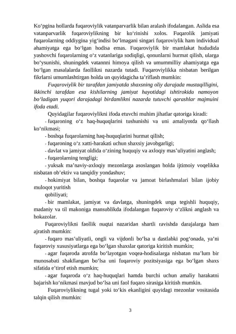 Fuqaroviylik va faol fuqarolik pozitsiyasini shakllantirish 3