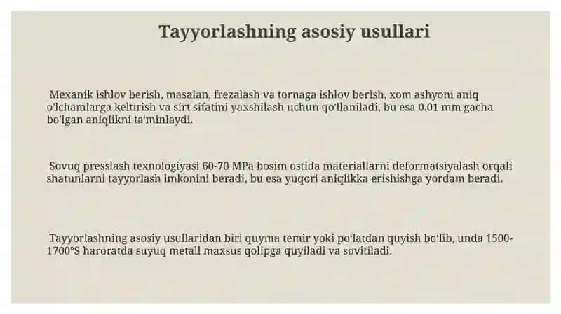 Shatunlarni tayyorlash texnologiyasi 3