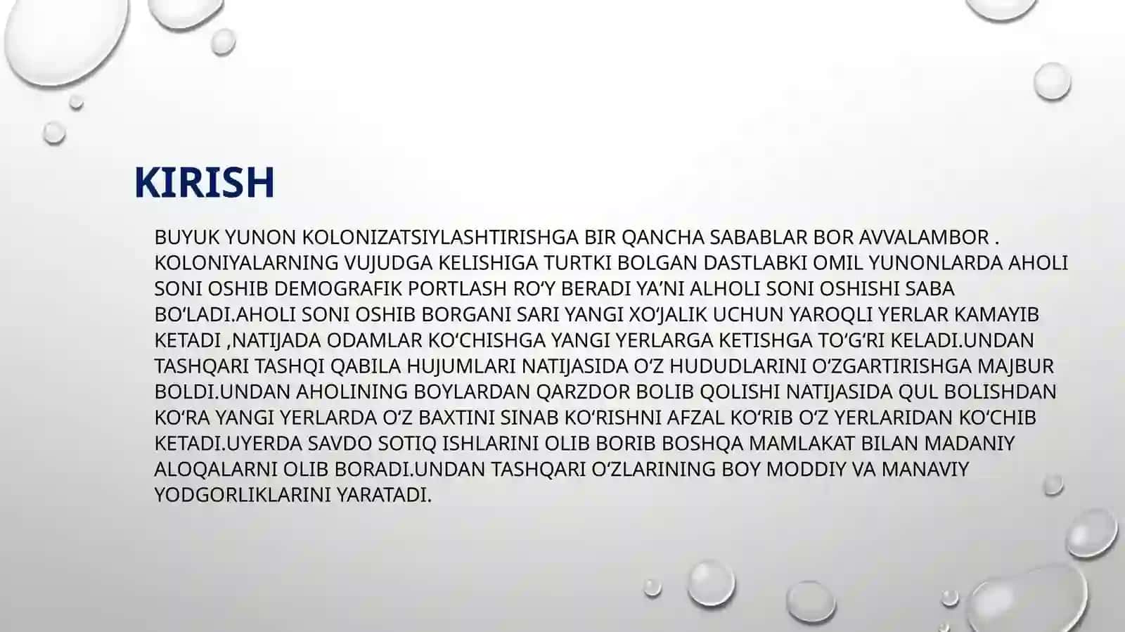 BuyukYunonKolonizatsiyalashtirish.Yunon polislarining paydoboʻlishi 3