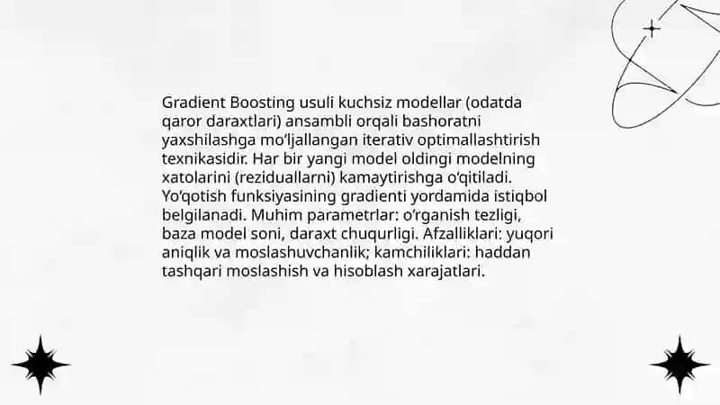 Gradient Boosding usuli 3