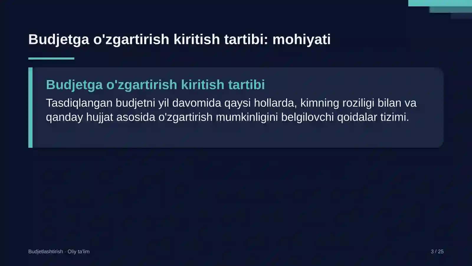 xorijiy universitetlar filiallarida budjetga o'zgartirish kiritish tartibini belgilash 2054 3