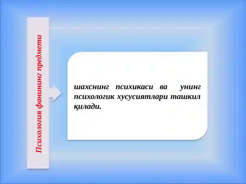 Психология фанининг предмети ва ривожланиш тарихи 3
