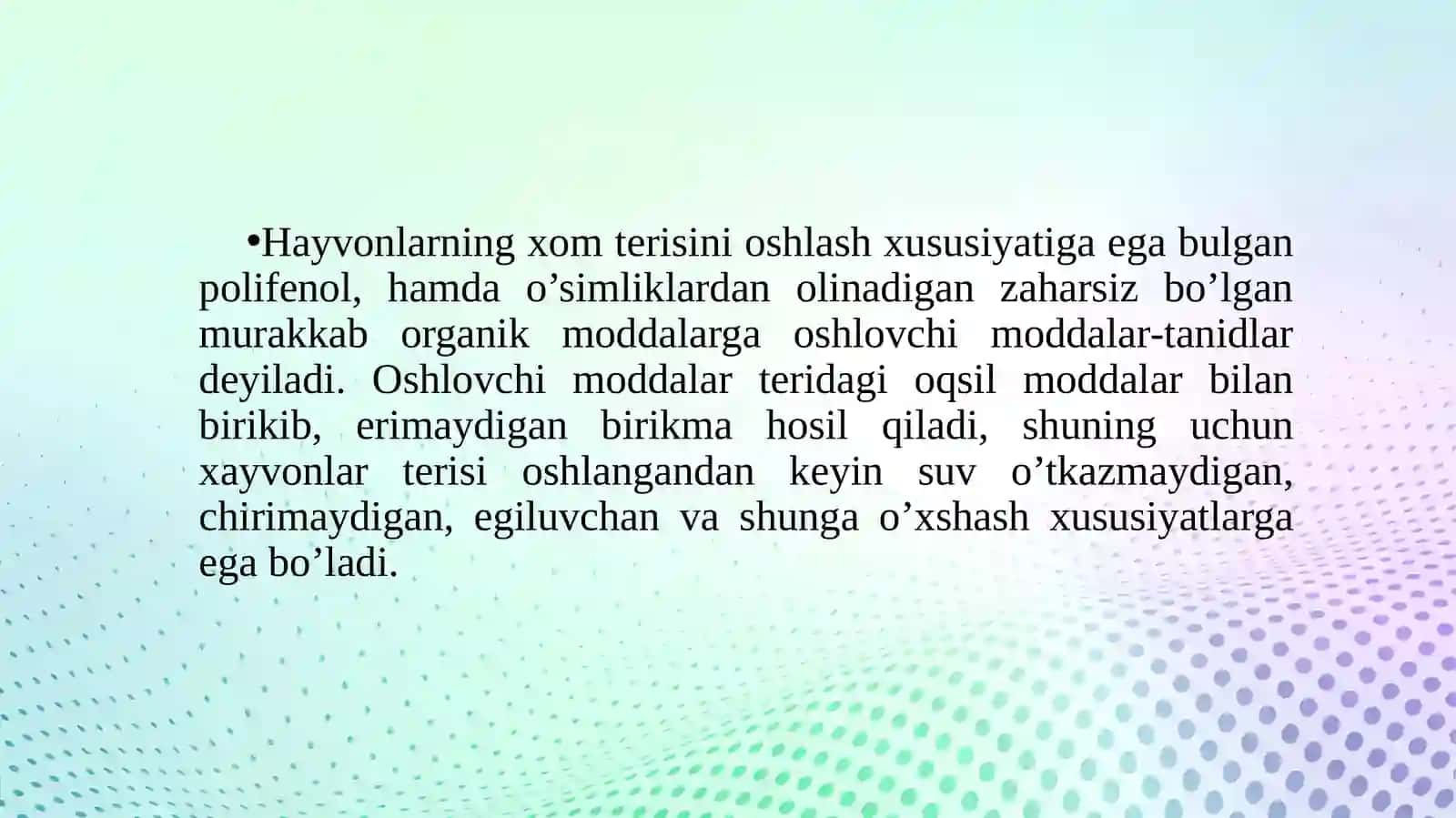 Oshlovchi moddalar bo‘lgano’simliklarxom ashyosini standartlash 3