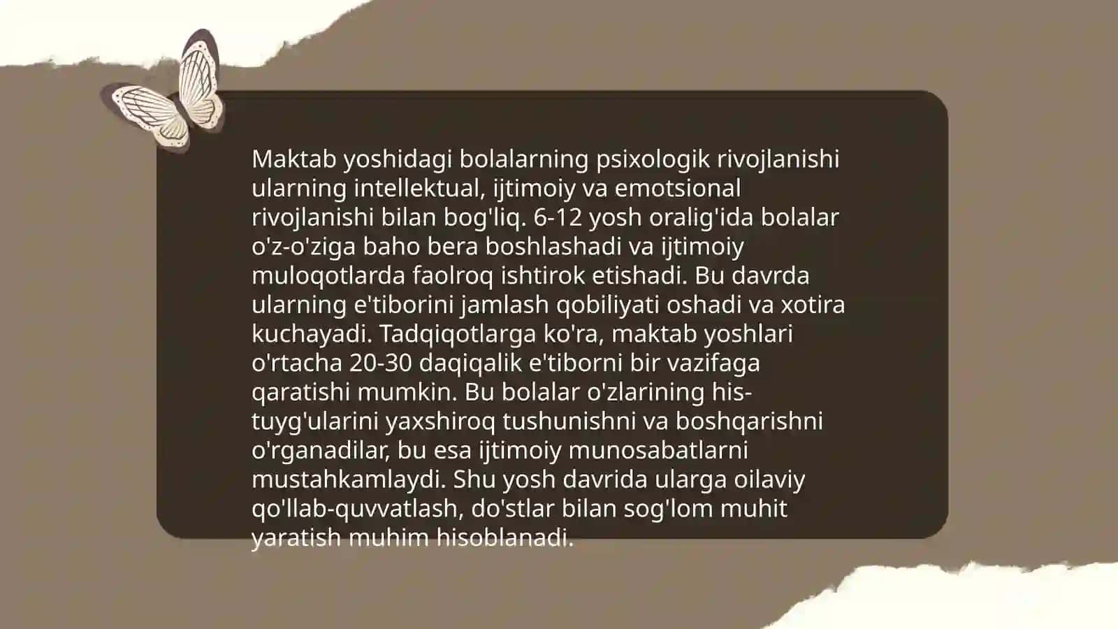 Maktab yoshidagi bolalar psixologiyasi 3