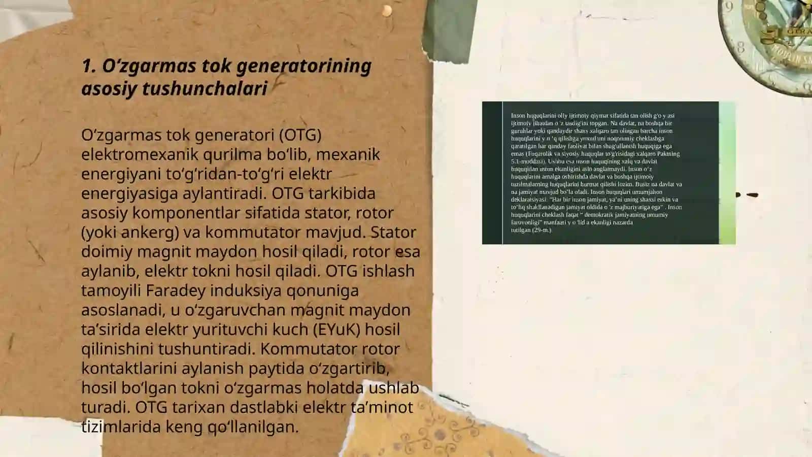 Oʻzgarmas tok generatori 3
