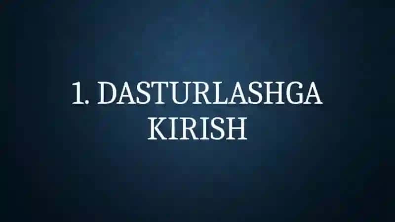 Dasturlashga kirish 3
