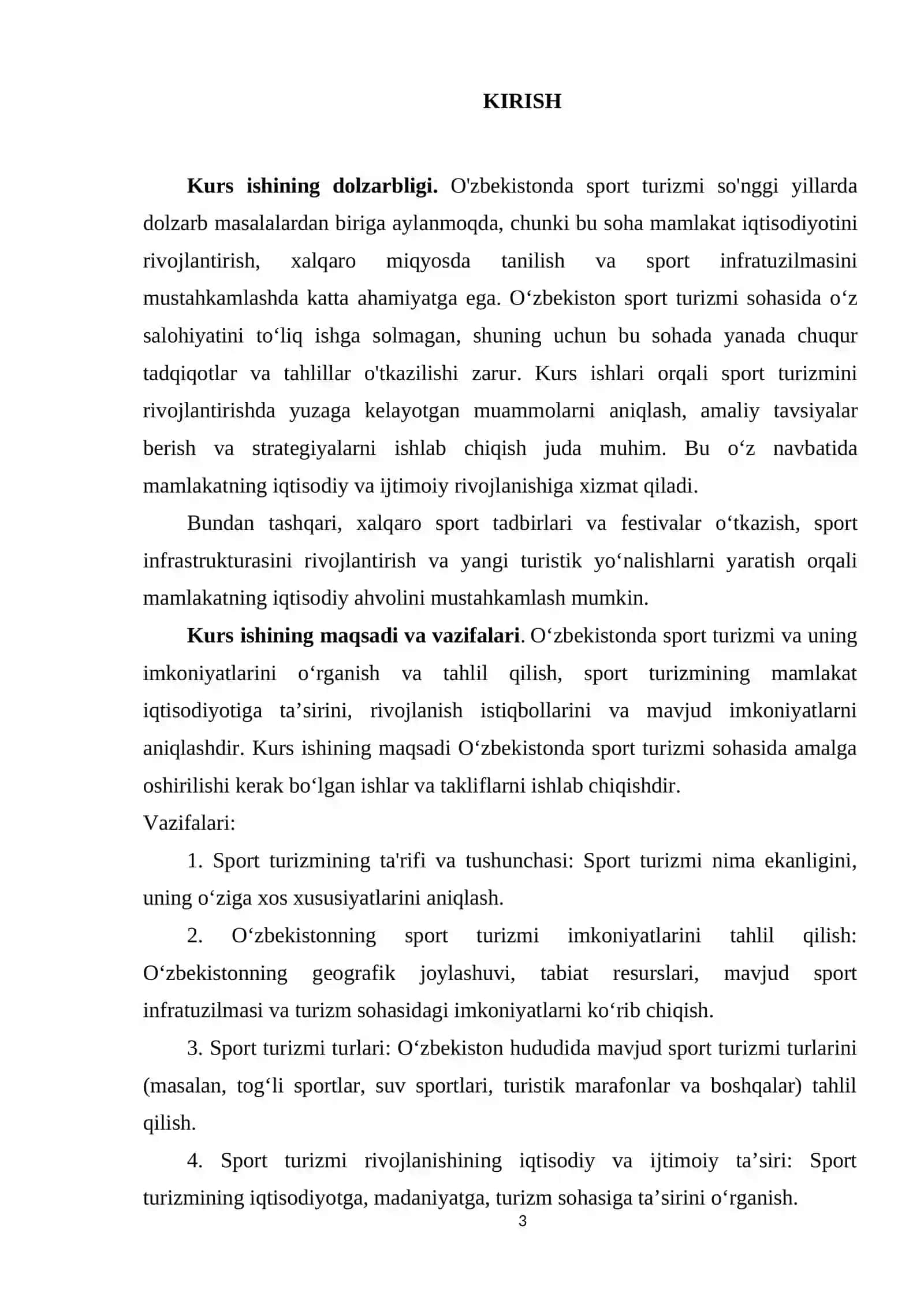 Turizm Nazariyasi Kurs Ishi 3