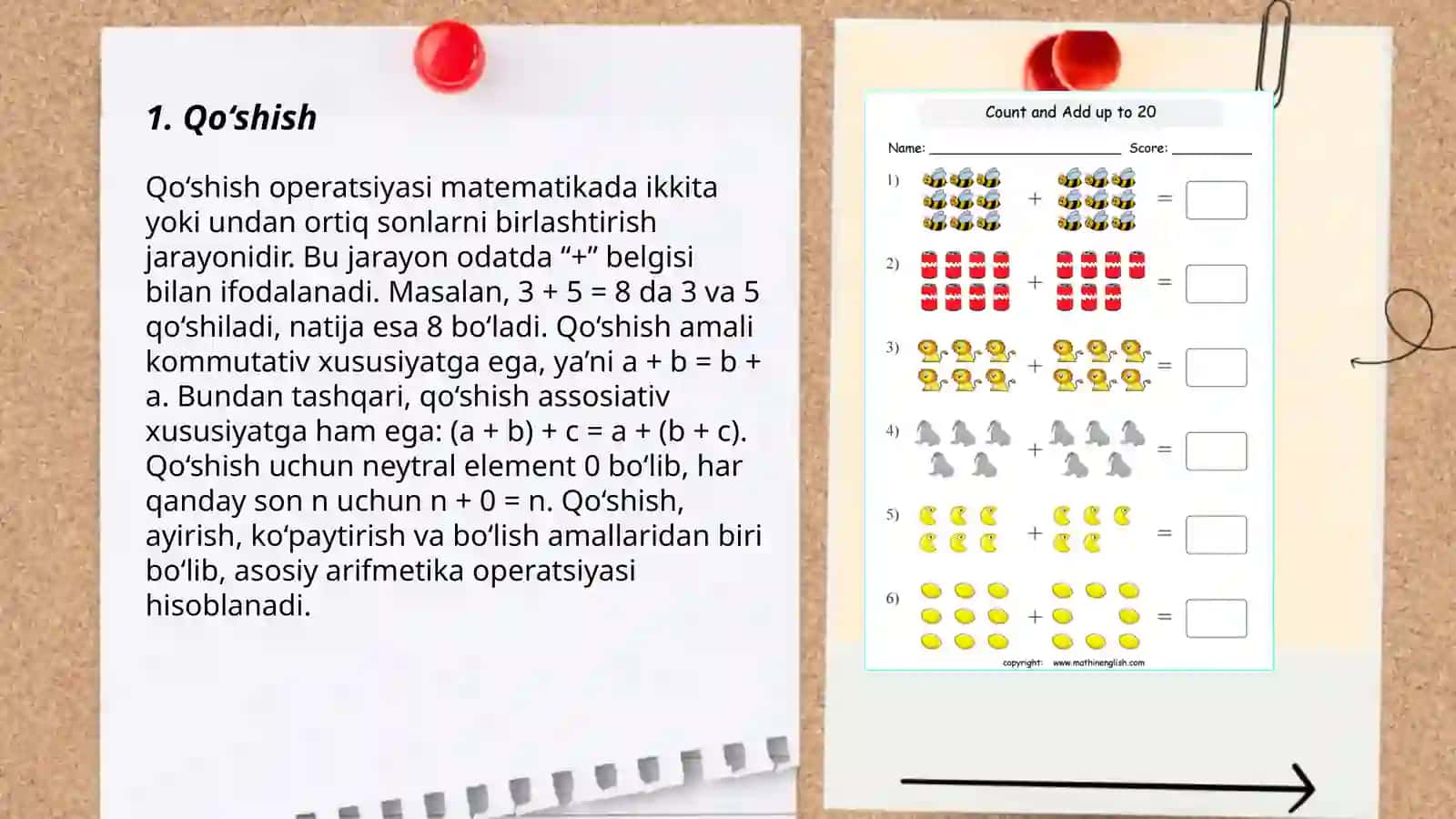 Matematikadan 1-sinf darsligidan masalalar yechish 3