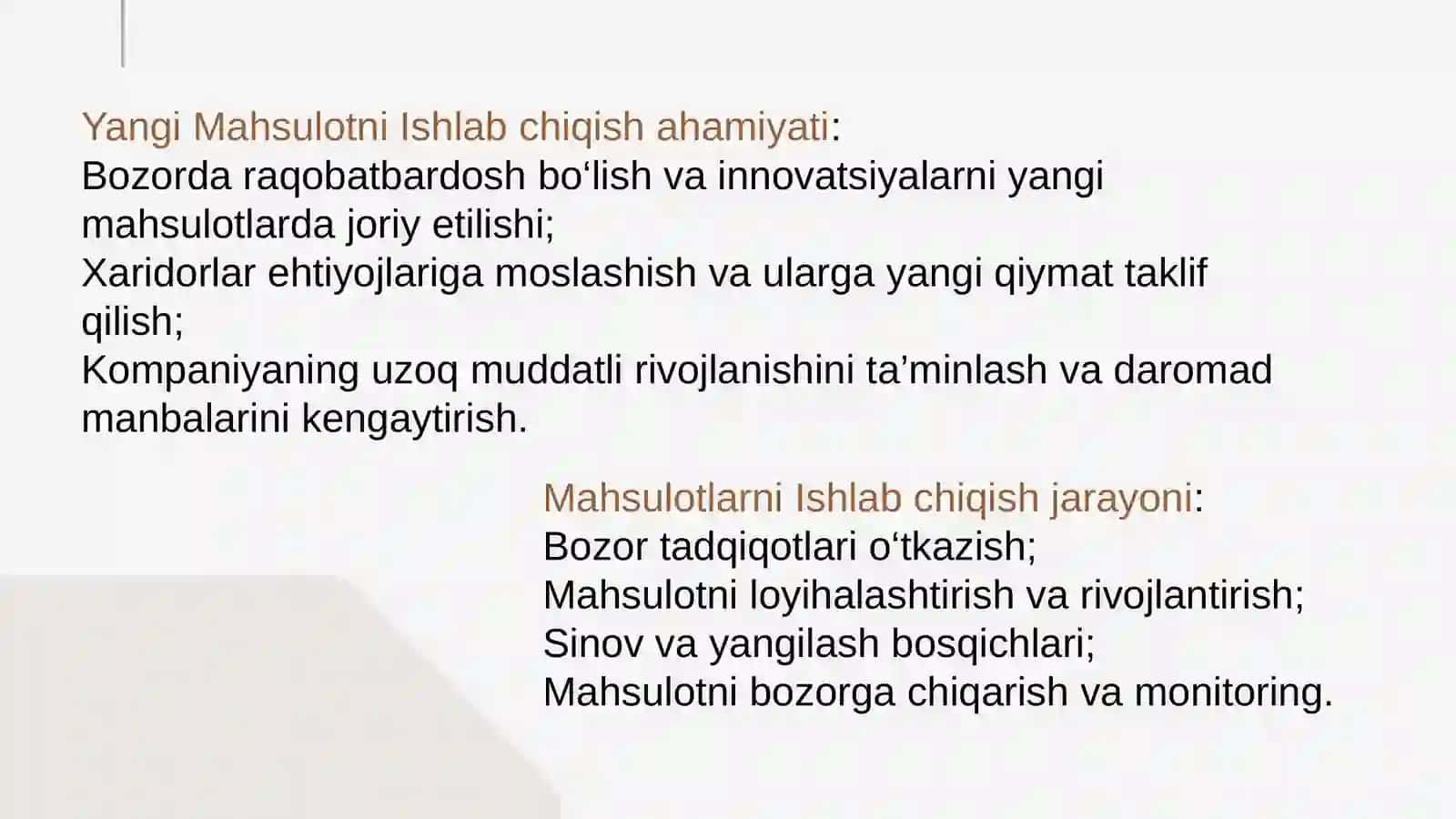 Yangi mahsulot ishlab chiqish strategiyalari 3