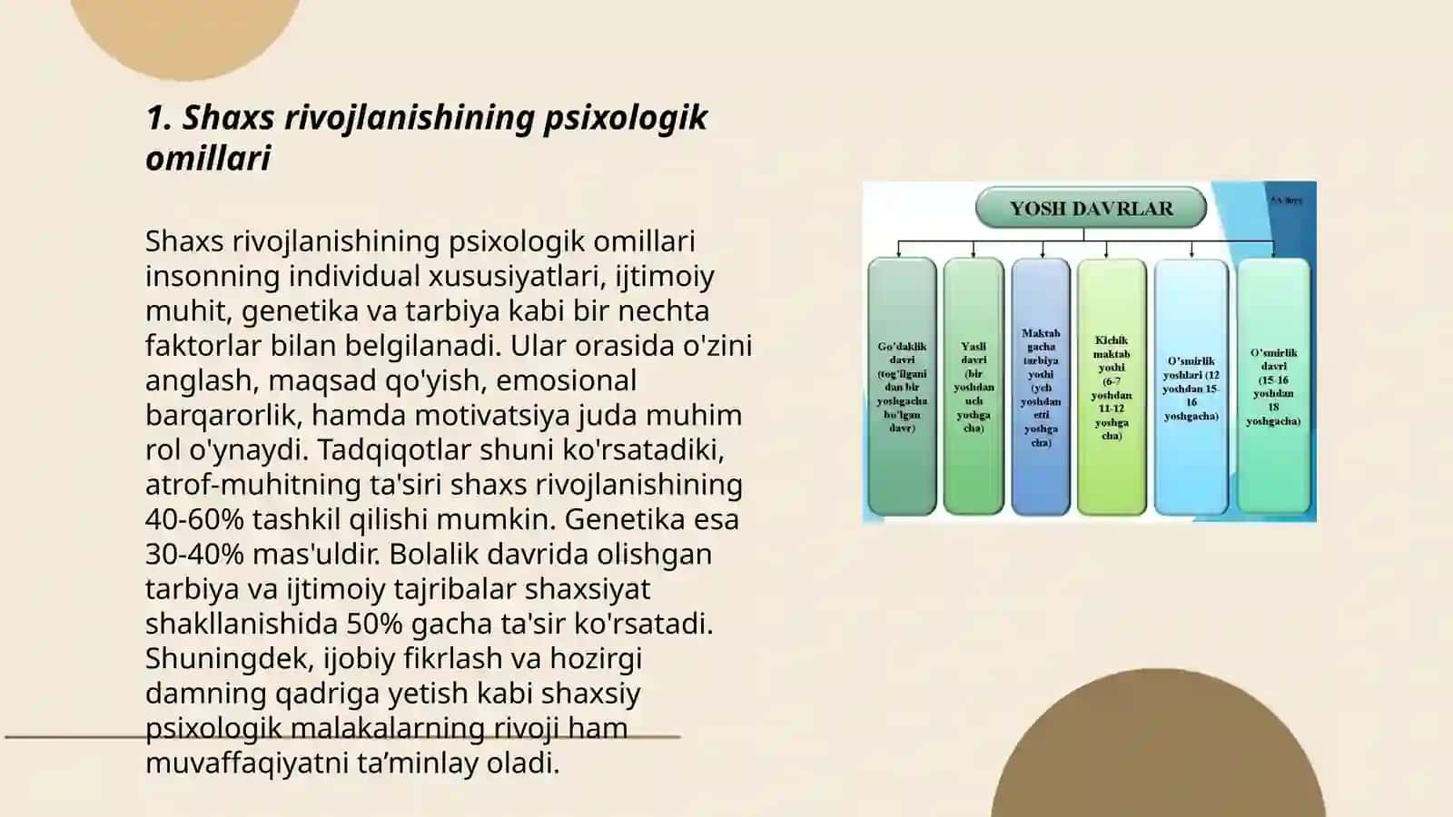 Shaxsning rivojlanishi, tarbiyasi va ijtimoiylashuvi, tarbiya maqsadi va vazifalari 3