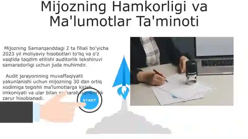 Auditorning mijoz oldidagi majburiyat xati va audit tekshiruvini o’tkazish bo’yicha shartnoma 3