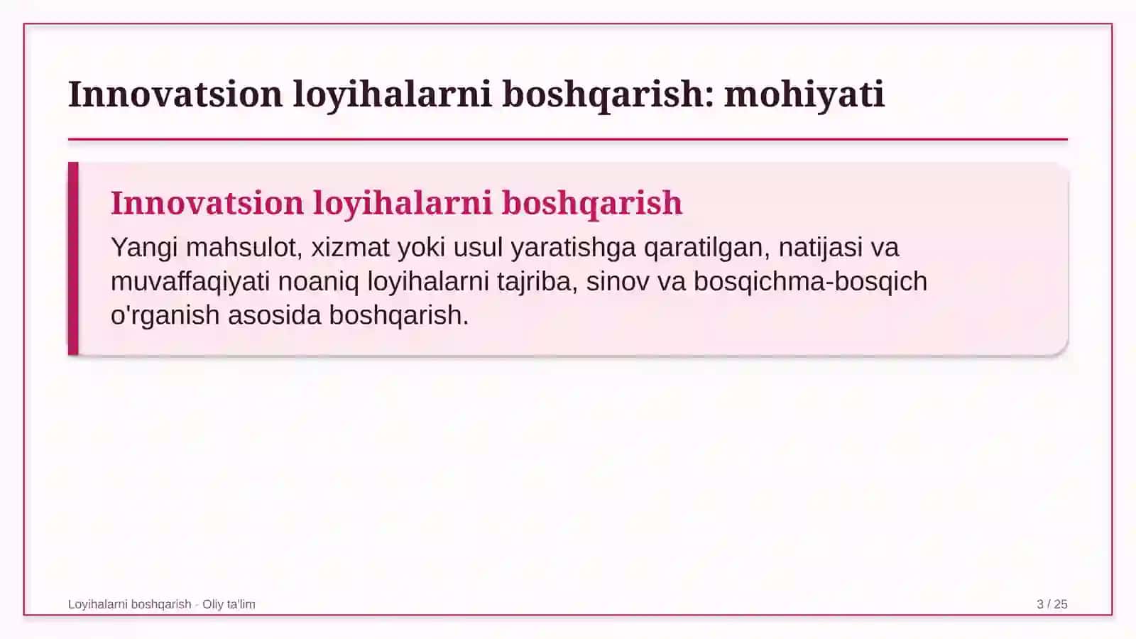 ulgurji bozorlarda innovatsion loyihalarni boshqarish 7704 3