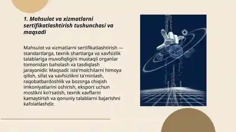 Mahsulot va xizmatlarni sertifikatlashtirish 3