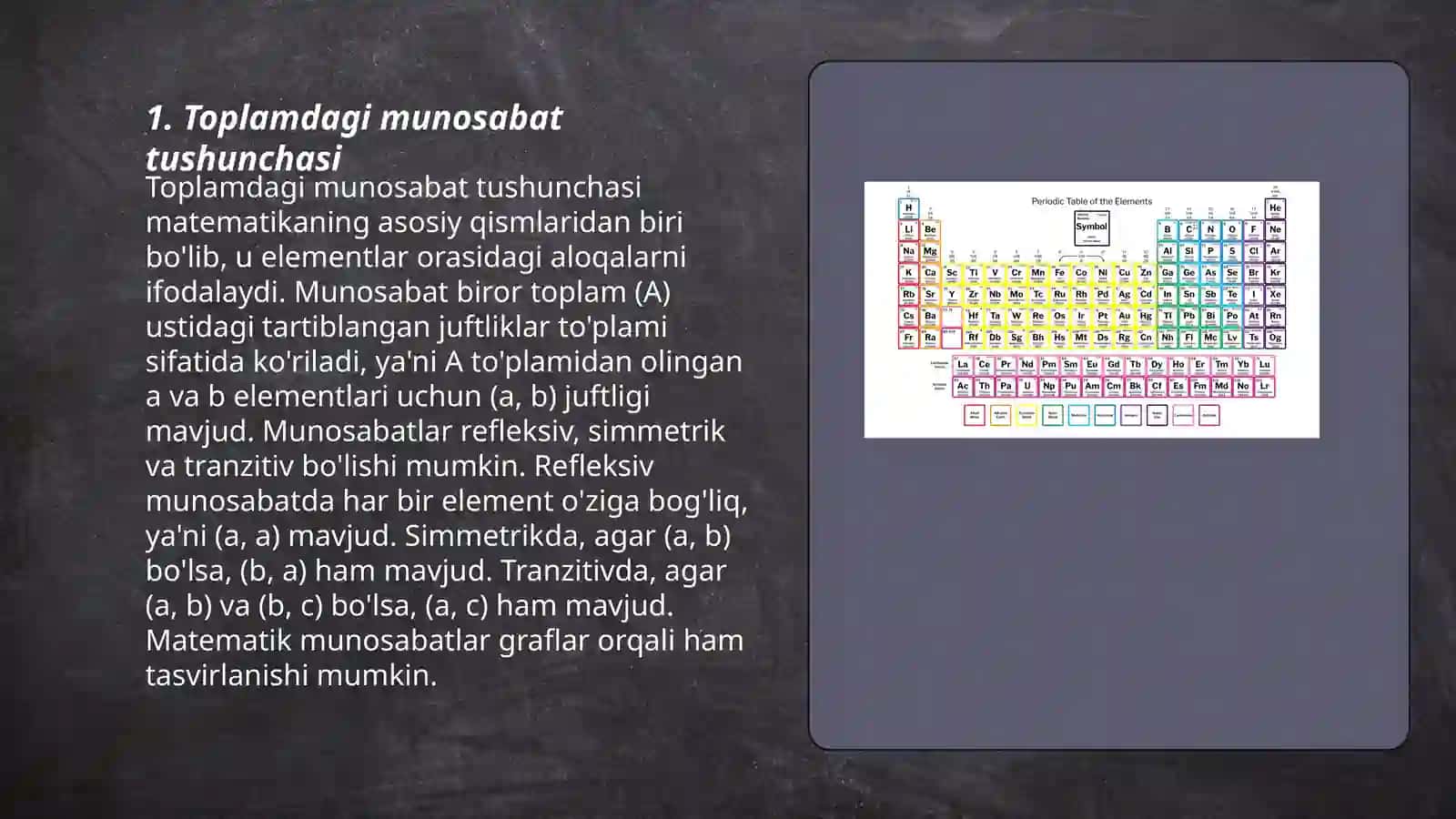 Toplamdagi munosabat uning xossalari 3