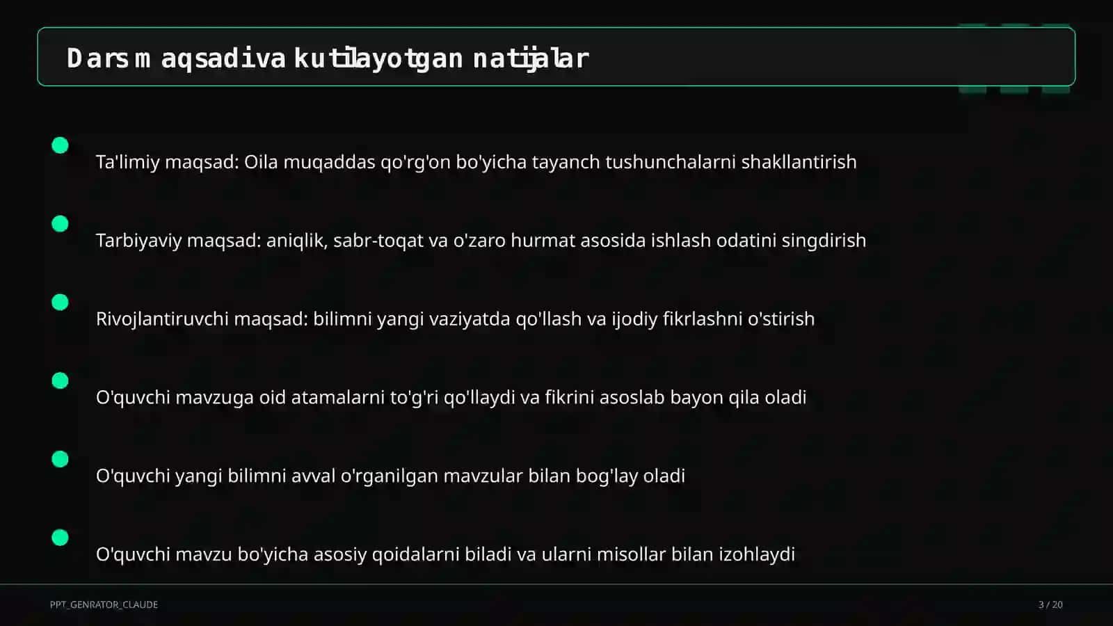 Oila muqaddas qo'rg'on (5-sinf) 3