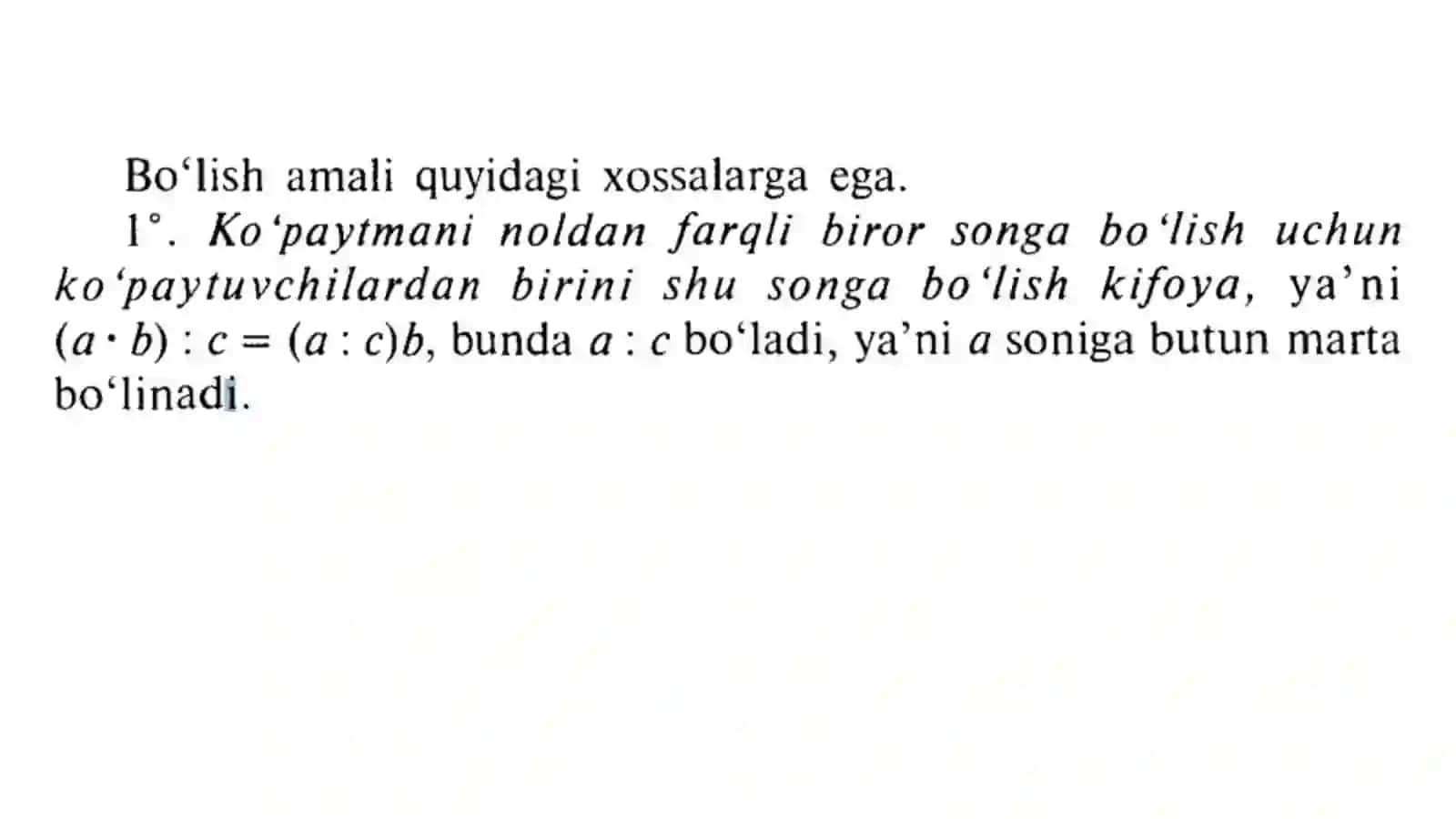 Nomanfiy butun sonni natural songa bo‘lishning ta’rifi, uning mavjudligi va yagonaligi 3
