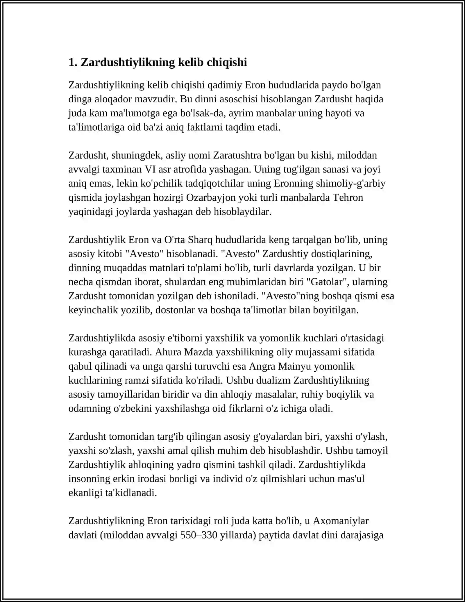 Zardushtiylik REFERAT 3