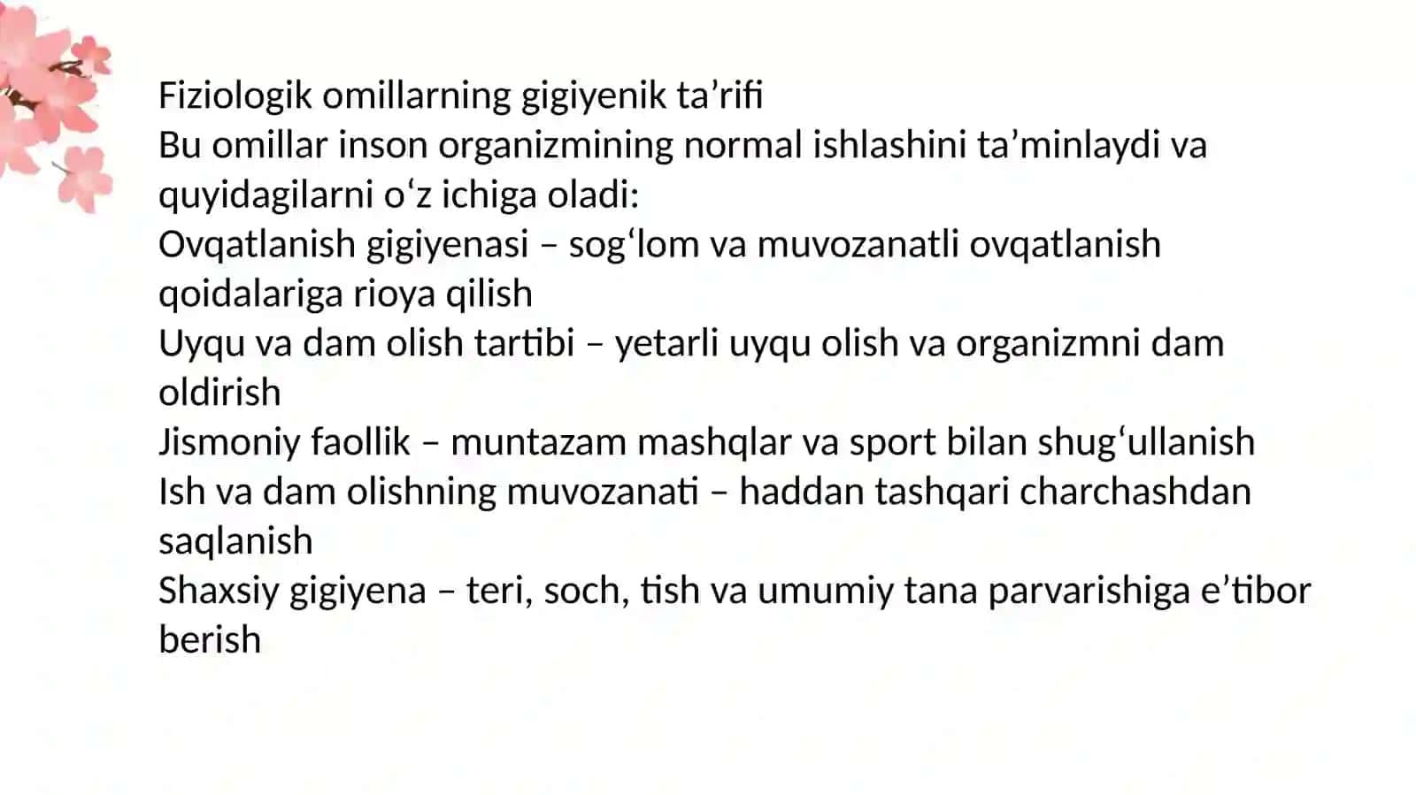 Ruhiy va fiziologik omillarga gigiyenik ta’rif 3