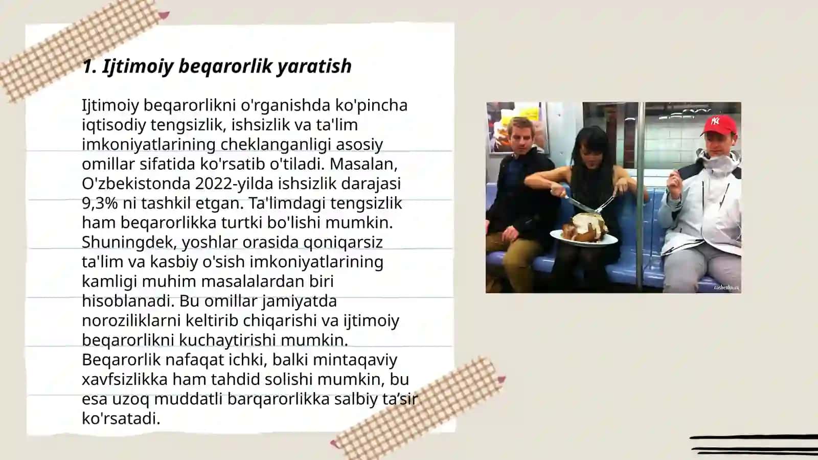 Ijtimoiy beqarorlik yaratish 3