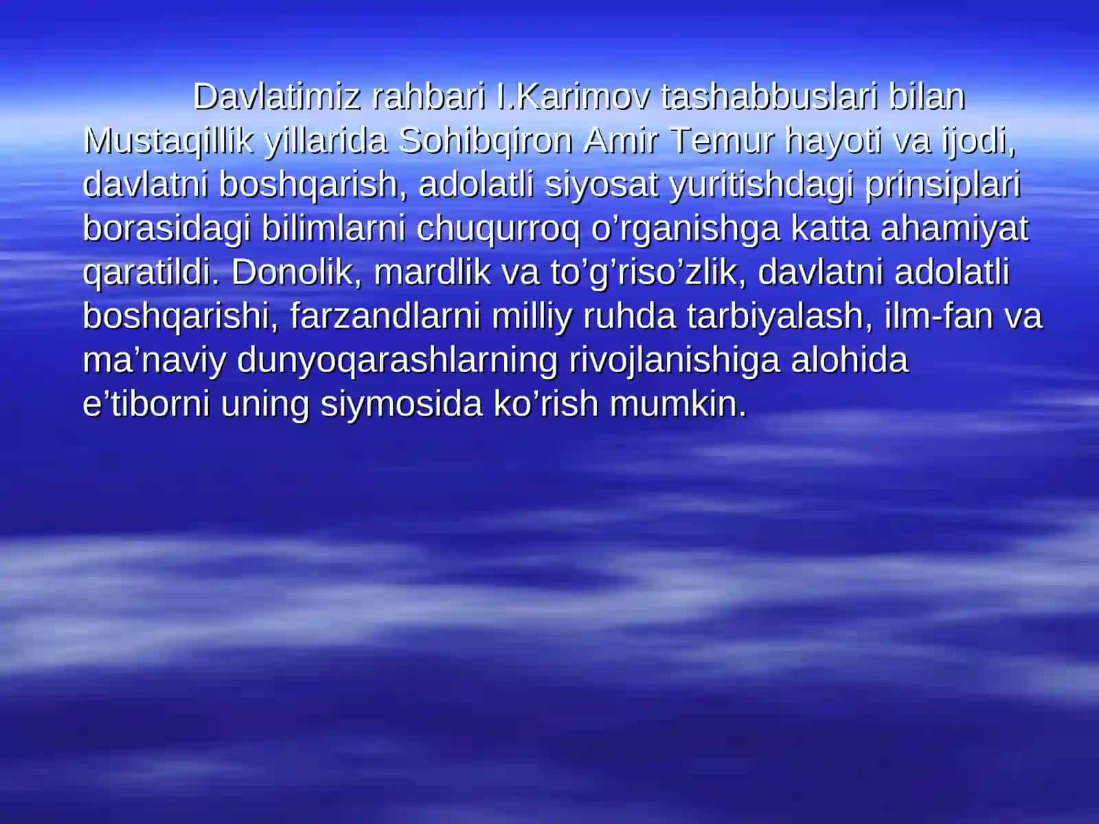 AMIR TEMUR BUYUK DAVLAT ARBOBI 3