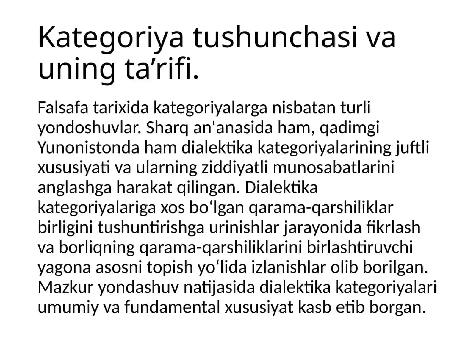 Falsafa qonun va kategoriyalarining ijtimoiy jarayonlar dialektikasidagi roli 3