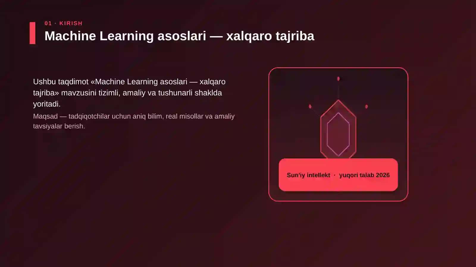 Machine Learning asoslari — xalqaro tajriba 3