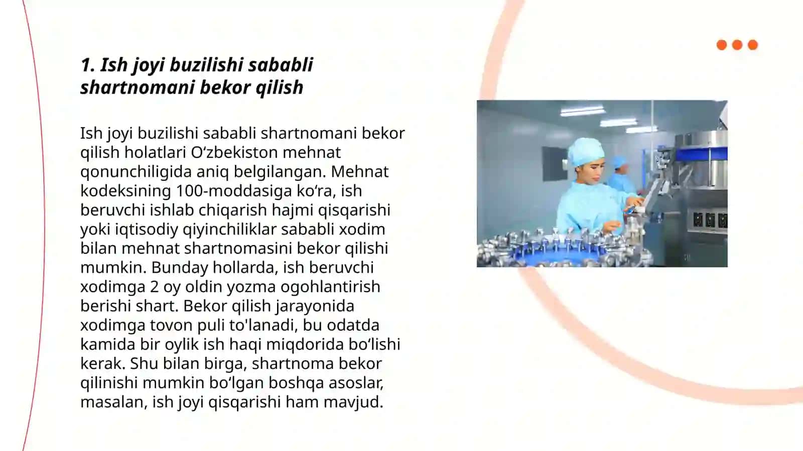 Mehnat shartnomasini bekor qilish asoslari 3