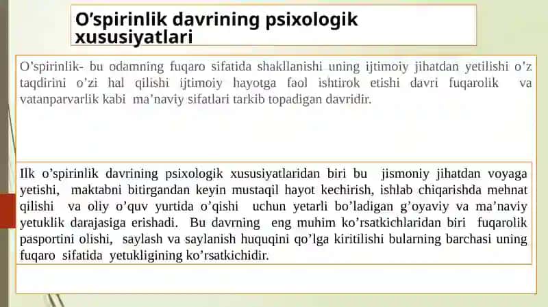 O‘spirinlik davri 3