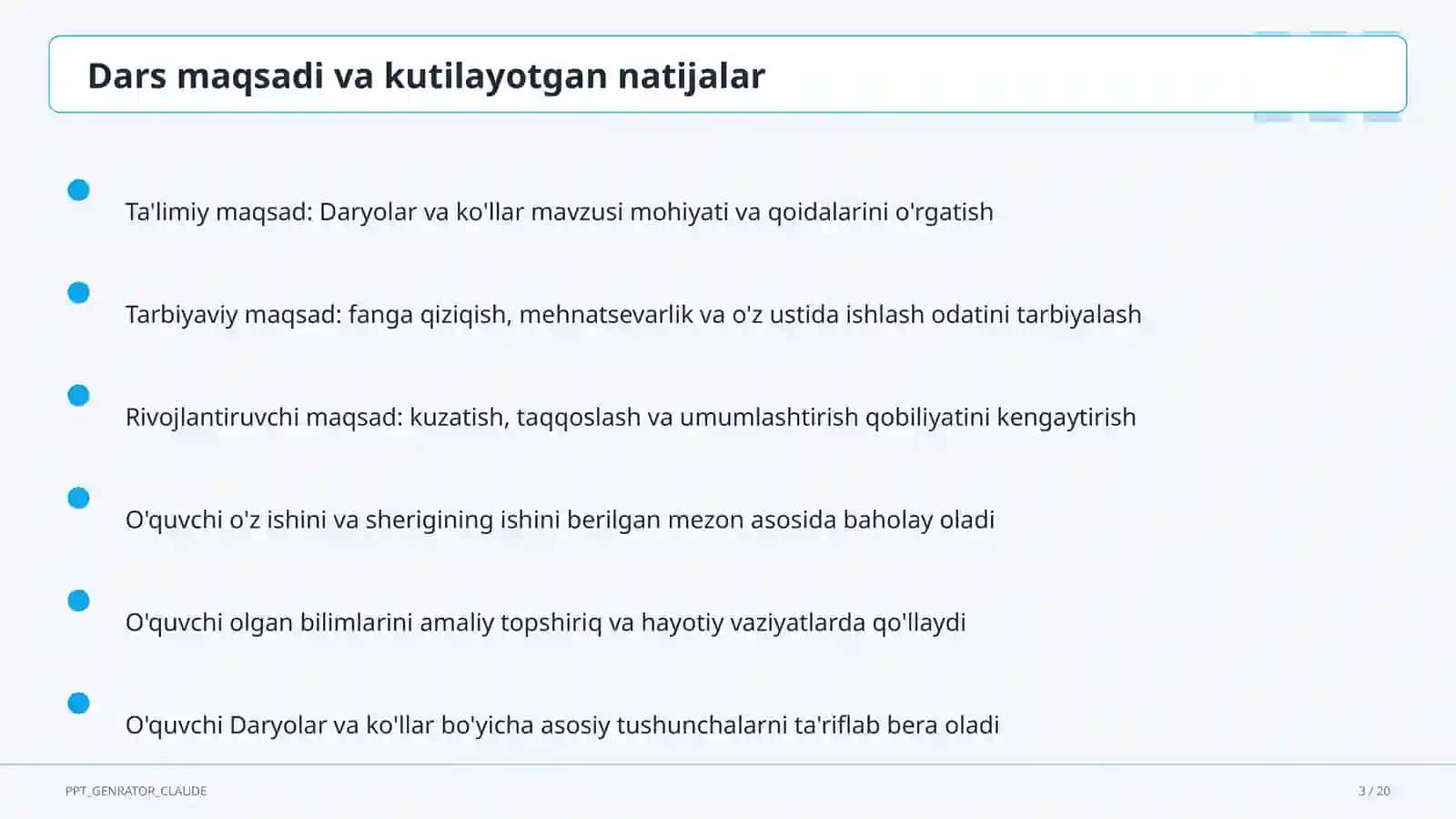 Daryolar va ko'llar (6-sinf) 3