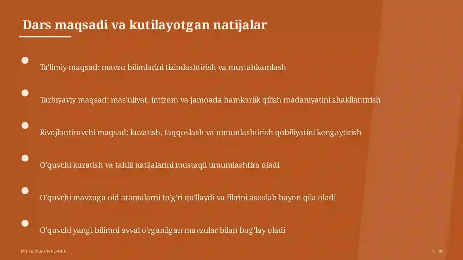 Tabiatshunoslik Darsi 3
