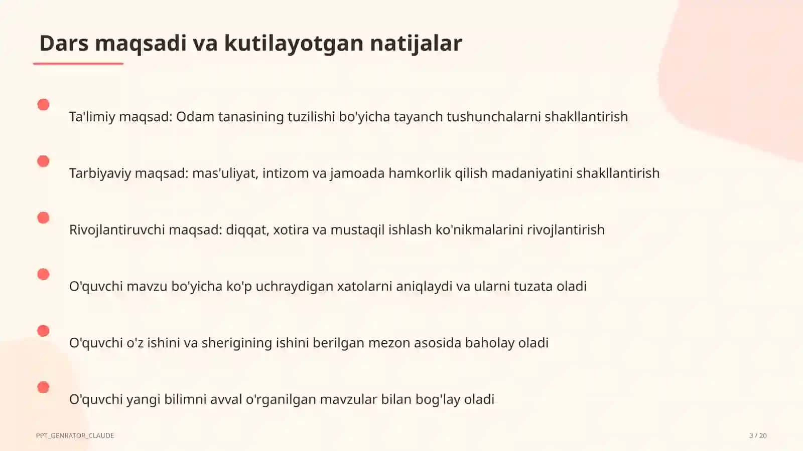 Odam tanasining tuzilishi (2-sinf) 3