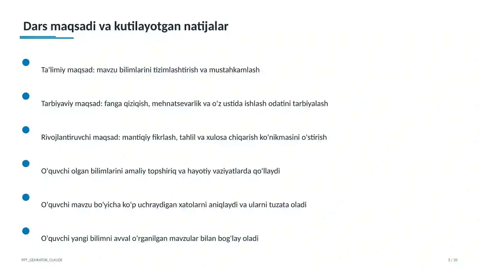 Aylana va doira: vatar, urinma, markaziy burchak (8-sinf) 3