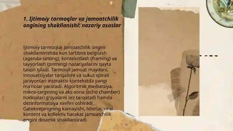 Ijtimoiy tarmoqlar va jamoatchilik ongining shakllanishi: nazariy asoslar 3